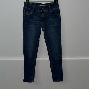 Flaxi Jeans Size 8 Color Dark wash Blue Denim EUC